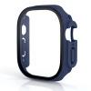 AppleMix Tvrdené sklo + rámik pre Apple Watch Ultra 49 mm - tmavomodré