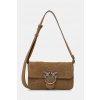 Pinko crossbody kabelka dámska semišová 106244.A0F6 zelená ONE SIZE