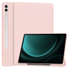 Techsuit Flex Trifold Puzdro (s držiakom na ceruzku) - Samsung Galaxy Tab S9 FE Plus - Ružové