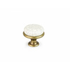 porcelánový knopok Gardemem, starozlatá/ popraskaný porcelán knopok