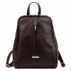 Dámsky kožený batoh MiaMore 2001 DOLLARO hnedej farby 26 x 33 x 12 cm