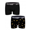Pánske boxerky John Frank JF2BTORA05 2 pack M Čierna