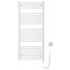 Aqualine Aqualine, ORBIT-E elektrické vykurovacie teleso, oblé, 600x1320 mm, 600W, biela, ILEO36T