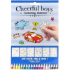 Vyfarbovacie nálepky Cheerful Boys 6 strán 8590331922581 Wiky