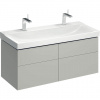Geberit Xeno 2 - Skrinka pod umývadlo 1200 mm s LED svietidlom, 4 zásuvky, sivobéžová 500.518.00.1