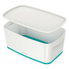Leitz Úložný box s vekomMyBox, veľkosť S biela/ľadovo modrá