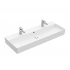 Villeroy & Boch Memento 2.0 Dvojumývadlo 120x47 cm, s prepadom, 2 otvory na batériu, alpská biela 4A22C401