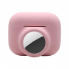 AppleKing 2v1 silikónový ochranný obal pre AirPods Pro / AirTag - ružový - možnosť vrátiť tovar ZADARMO do 30tich dní
