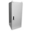 19 venkovní rozvaděč IP55 30U/600mm plech.dveře, 3-bod.zámek