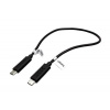 Kábel USB 2.0 kabel, microUSB B(M) - microUSB B(M), 0,3m, OTG, černý