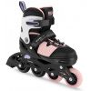 Spokey TRIXIE Dětské kolečkové brusle, černo-růžové, vel. 39-42