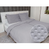 Biante Hrejivé posteľné obliečky Minky 3D bodky MKP-048 Sivé Jednolôžko 140x200 a 70x90 cm