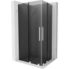 Mexen Velar L Duo zasúvacia sprchová kabína 100 x 90 cm, grafit, biela - 871-100-090-02-43-20