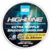 Nash Splietaná šnúra Highline Extra Supple Braid UV Yellow 600 m 0,35 mm 18,14 kg