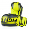 BOXERSKÉ RUKAVICE FIGHTER BASIC STRIPE - NEON Farba: ŽLUTÁ, Veľkosť: 14oz
