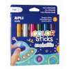 Apli Color Sticks temperové barvy suché metalické 6 x 6 g, sada