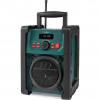 NEDIS digitální pracovní rádio/ stolní/ výkon 15W/ DAB+/ FM/ Bluetooth/ IP65/ napájení z baterie/síťové/ černo-zelené RDDB3100GN