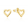 Agato Jemné pozlacené náušnice Srdíčka AGUP3460-G