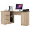 Akord Rohový písací stôl B20 155 cm ľavý SONOMA