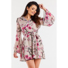 Béžové kimono šaty s opaskom, A508 XL