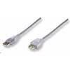 MANHATTAN Kabel USB 2.0 A-A prodlužovací 4,5m (stříbrný) 340502