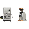 Profitec GO, brushed stainless steel + Eureka Mignon Single Dose PRO, White & Oak