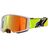 ALPINESTARS okuliare SUPERTECH CORP 2025, žltá fluo/sivá, zrkadlové červené plexi