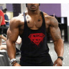 Tréningové tričko bez rukávov je biela (Tank top Superman Blood do telocvične m)