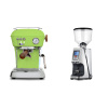 Ascaso Dream PID, Fresh Pistachio + Eureka Atom Specialty 65, chrome