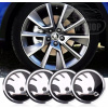 ŠKODA ZNAČKY NÁLEPKY EMBLEMATY LOGO ALUMINIOVÉ 60 mm 4 ks