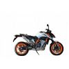 Nálepky FOOQS na motocykel KTM DUKE 890 R 2021-2022 BIELA ORANŽOVÁ