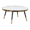Bravissima Kitchen Konferenčný stolík DKD Home Decor Glamour Zlatá Striebristý Oceľ Zrkadlo 82,5 x 82,5 x 40 cm