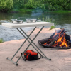 Skladací turistický / cateringový stôl s nastaviteľnou výškou