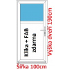 Soft Vchodové plastové dvere 1/3 sklo 100x190 cm - Akce!