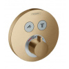 Hansgrohe Shower Select - Termostatická batéria pod omietku na 2 spotrebiče, kefovaný bronz 15743140