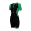 ZONE3 Cyklistická kombinéza - AQUAFLO PLUS - čierna/zelená XL