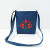 Folklórna kabelka/kapsa z čiernej alebo modrej rifloviny s výšivkou vzor Ždiar Veľkosť: kabelka, Farba kabelky: Modrá riflovina