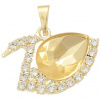 Crystal-ZONE Prívesok labuť Pear 14mm strass gold plating 24kt