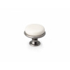 porcelánový knopok Gardemem, starostriebro/ hladký porcelán knopok