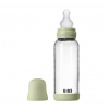 Bibs Antikoliková sklenená fľaša so silikónovým cumlíkom 240 ml Sage