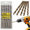 CROWNMAN Súprava 5 kobaltových vrtákov M35 HSS 5% - 10mm