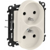 Legrand Valena Life Double Note 2p+se krémovým clonou (7532900)