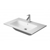 Duravit ME by Starck Umývadlo nábytkové, 83x49 cm, s prepadom, s otvorom na batériu, WonderGliss, biela 23368300001