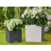 Kvetináč Lechuza Cube 30 Cottage (30cm) Barva: Antracit kompletný set