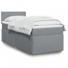 Box spring postel s matrací světle šedá 90x190 cm textil Šedá 3288828