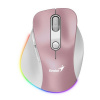 Genius Ergo 9000S Pre/Ergonomická/Optická/Pre pravákov/2 400 DPI/USB+BT/Ružová (31030039403)