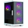 Zalman skriňa M4 White / miniT / 4x 120mm ARBG fan / 2xUSB 3.0 / 1xUSB 2.0 / tvrdené sklo / biela