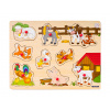 Woody Puzzle na doske - zvieratá na farme