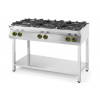 Plynový sporák s otvoreným stojanom so 6 horákmi, HENDI, Kitchen Line, 28,5kW, 1200x700x(H)900mm