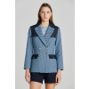SAKO GANT SLIM MONOGRAM JACQUARD BLAZER SALTY SEA